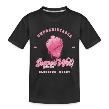 Unpredictable bleeding heart (pale style) - Kids' Premium Organic T-Shirt - black - Front