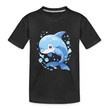Children's Dolphin - Kids' Premium Organic T-Shirt - black - Front