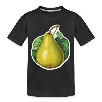 Poire à feuilles multiples - T-shirt bio Premium Enfant - noir - Devant