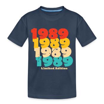 1989 : Edition Limitée - 35e anniversaire - T-shirt bio Premium Enfant - bleu marine - Devant