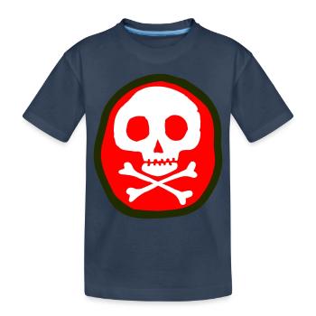 Crâne et os - T-shirt bio Premium Enfant - bleu marine - Devant