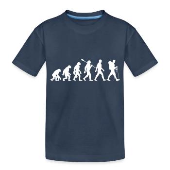 Evolution - Randonnée - Randonnée - Trekking - T-shirt bio Premium Enfant - bleu marine - Devant