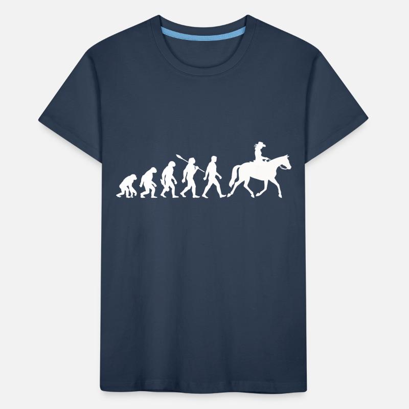 Evolution - Équitation - Équitation Western T-shirt bio Premium Enfant