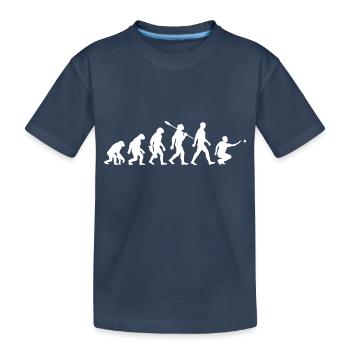 Evolution - Boule - Pétanque - T-shirt bio Premium Enfant - bleu marine - Devant