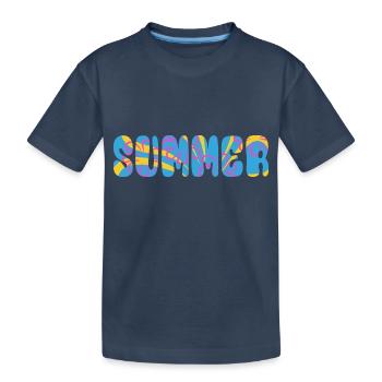 Summer - sun - holiday - good mood - Kids' Premium Organic T-Shirt - navy - Front