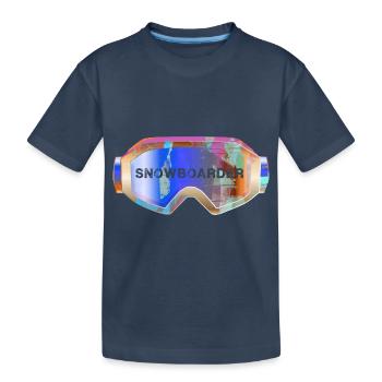snowboarder,lunettes de ski,ski,ski,snowboard - T-shirt bio Premium Enfant - bleu marine - Devant