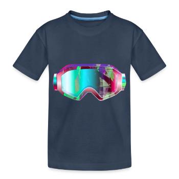 Lunettes de ski,Ski,Ski,Snowboard,Graffiti - T-shirt bio Premium Enfant - bleu marine - Devant