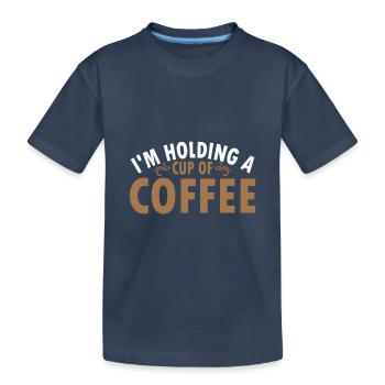 Caféeee neeeded - T-shirt bio Premium Enfant - bleu marine - Devant