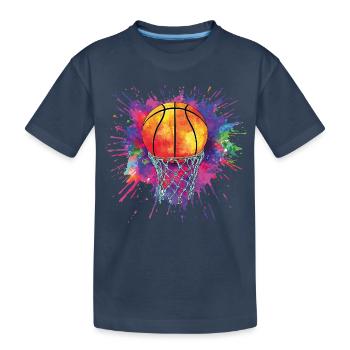 Basketball - Kinder Premium Bio T-Shirt - Navy - Vorne