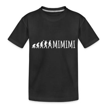 Ich höre immer nur Mimimi - Evolution Spruch - Kinder Premium Bio T-Shirt - Schwarz - Vorne
