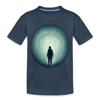 Astronaut im All - Kinder Premium Bio T-Shirt - Navy - Vorne