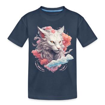 White Fantasy Lion - Kinder Premium Bio T-Shirt - Navy - Vorne