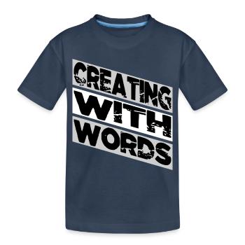 creative projects writing techniques funny happy - Kinder Premium Bio T-Shirt - Navy - Vorne