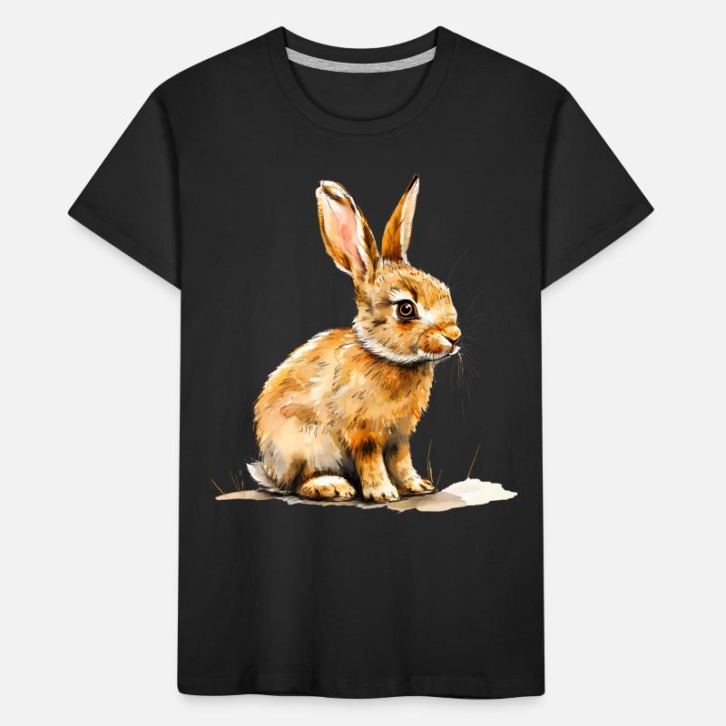 Feldhase oder Kaninchen? Kinder Premium Bio T-Shirt