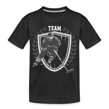 Eishockey Ice Hockey Team - Kinder Premium Bio T-Shirt - Schwarz - Vorne