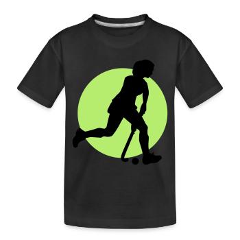 hockey_woman_b_2c - T-shirt bio Premium Enfant - noir - Devant