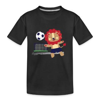 T-shirt Lion Football - T-shirt bio Premium Enfant - noir - Devant
