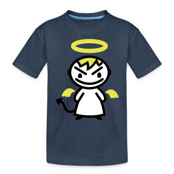 böser Engel - Kinder Premium Bio T-Shirt - Navy - Vorne