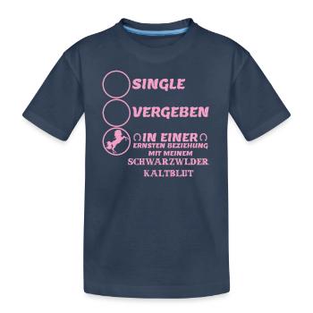 Beziehung Schwarzwälder Kaltblut (1) - Kinder Premium Bio T-Shirt - Navy - Vorne