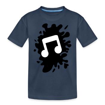 note de musique blob - T-shirt bio Premium Enfant - bleu marine - Devant