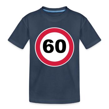 60th birthday - Kids' Premium Organic T-Shirt - navy - Front