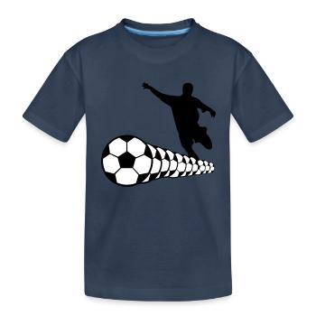Joueur de football jouer au football Joueur de football 2c - T-shirt bio Premium Enfant - bleu marine - Devant