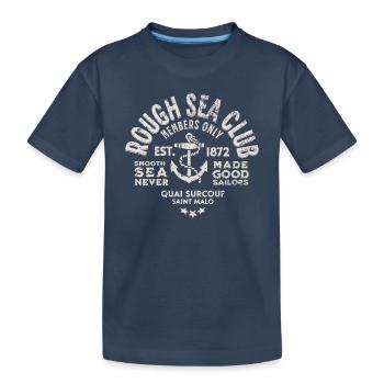 Raue See Club St Malo - Kinder Premium Bio T-Shirt - Navy - Vorne