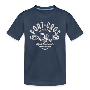 Port Cros Local lobsters - Kids' Premium Organic T-Shirt - navy - Front