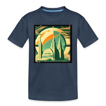 Rétrofuturisme spatial - T-shirt bio Premium Enfant - bleu marine - Devant