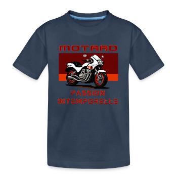 Motard Passion Intemporelle - T-shirt bio Premium Enfant - bleu marine - Devant