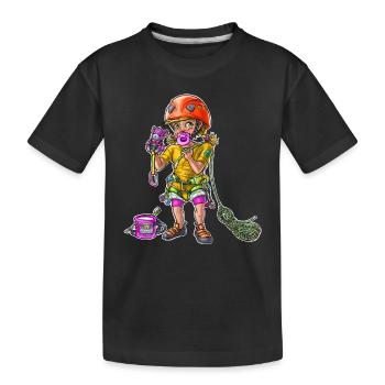Babykletterer Kind 00 - Kinder Premium Bio T-Shirt - Schwarz - Vorne