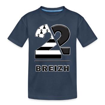 Bretagne Côtes-d Armor 22 Breizh - T-shirt bio Premium Enfant - bleu marine - Devant