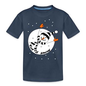 Laissez-le neiger - T-shirt bio Premium Enfant - bleu marine - Devant