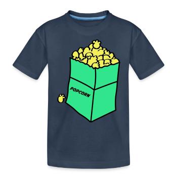 Popcorn 02 - Kids' Premium Organic T-Shirt - navy - Front