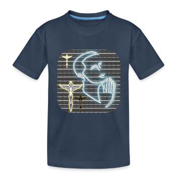 Amen (Prier) - Club WoW - T-shirt bio Premium Enfant - bleu marine - Devant