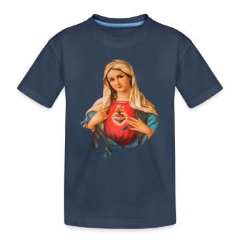 Holly Mary Maria Madonna Mariana Vierge Marie - T-shirt bio Premium Enfant - bleu marine - Devant