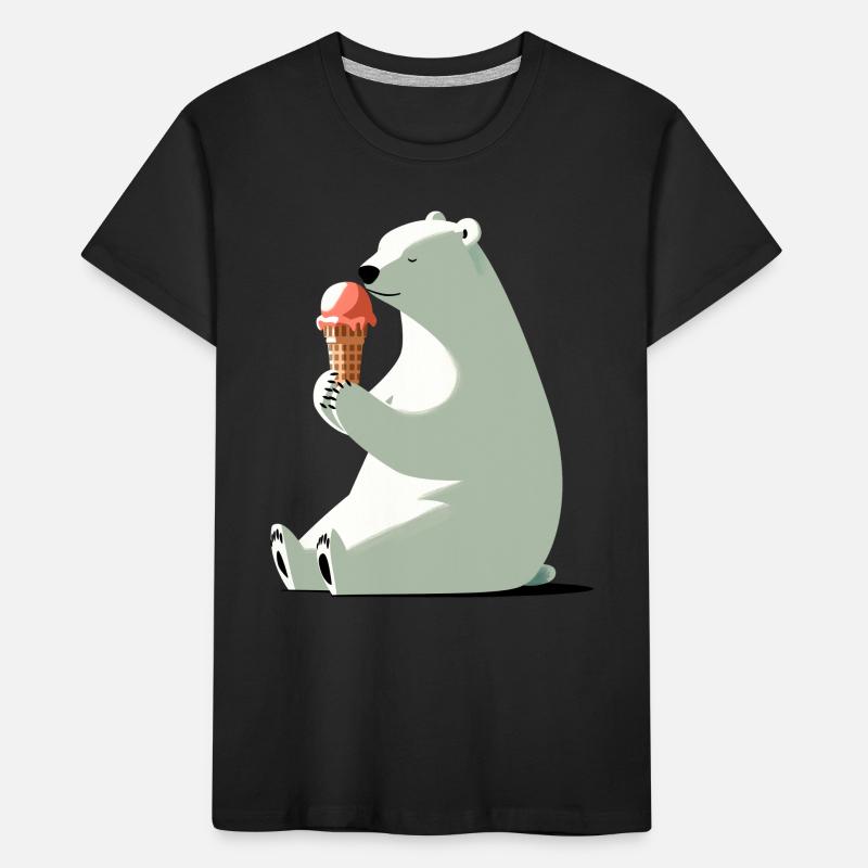 Eisbär mit Eis Kinder Premium Bio T-Shirt