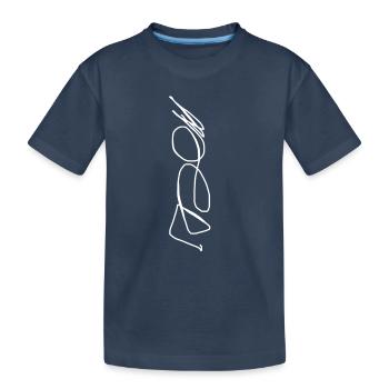 Weisse Abstraktheit - Kinder Premium Bio T-Shirt - Navy - Vorne
