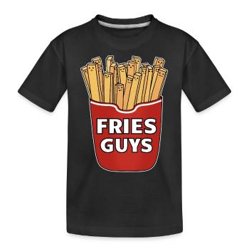 FRIES GUYS - Kinder Premium Bio T-Shirt - Schwarz - Vorne