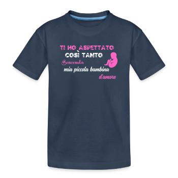 Je t'ai tant attendu PNK WE - T-shirt bio Premium Enfant - bleu marine - Devant