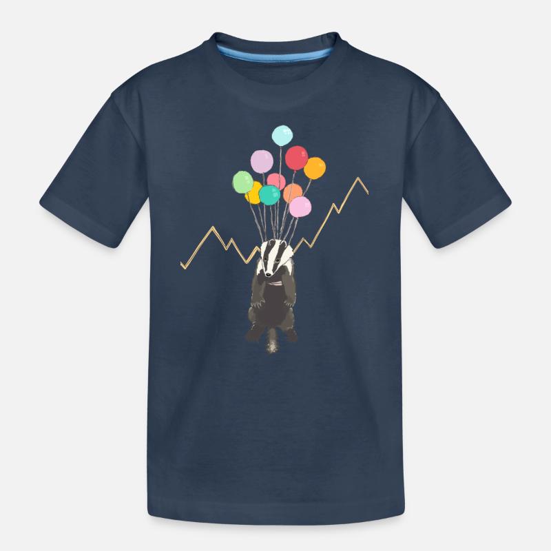 Der Dachs steigt (Dax-Dachs) - Kinder Premium Bio T-Shirt - Navy