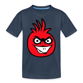 Papagei Vogel starrt böse gefährlich aggresive Wut - Kinder Premium Bio T-Shirt - Navy - Vorne