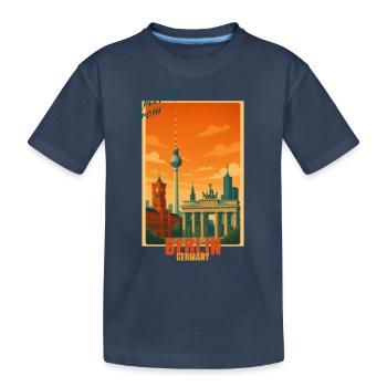 Berlin Vintage Illustration de voyage - Allemagne - T-shirt bio Premium Enfant - bleu marine - Devant
