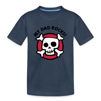my_dad_rocks_3c - T-shirt bio Premium Enfant - bleu marine - Devant