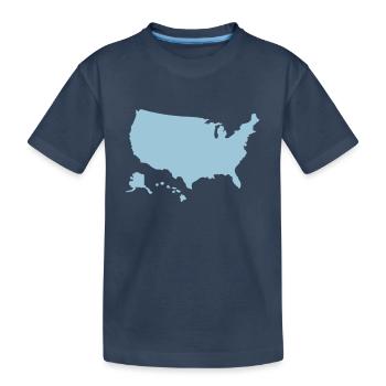 Etats-Unis - T-shirt bio Premium Enfant - bleu marine - Devant