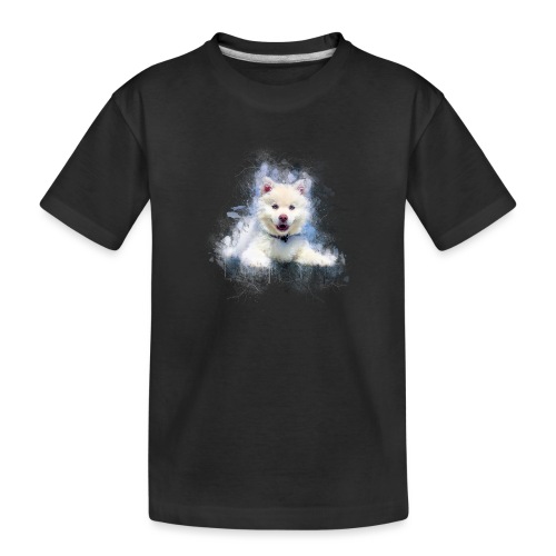Husky sibérien Blanc chiot mignon -by- Wyll-Fryd - T-shirt bio Premium Enfant