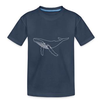 Baleine - baleine à bosse - mammifère marin - cadeau - T-shirt bio Premium Enfant - bleu marine - Devant