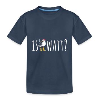 Möwe - Is Watt? - Nordsee - Geschenk - Kinder Premium Bio T-Shirt - Navy - Vorne