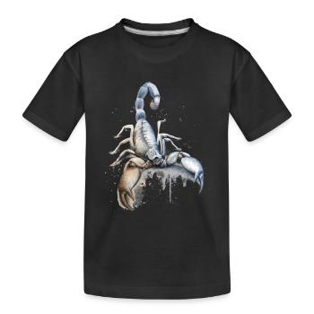 Sternzeichen Skorpion - Kinder Premium Bio T-Shirt - Schwarz - Vorne