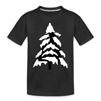 neige froide sapin de Noël sapin sapin étoiles - T-shirt bio Premium Enfant - noir - Devant